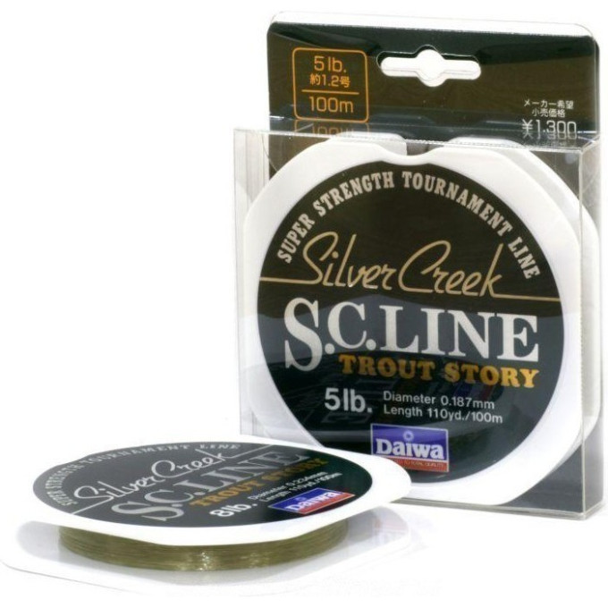 Монолеска DAIWA Silver Creek S.C. Line 10 Lb (0.267мм) - 100м 4960652412100