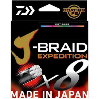 Леска DAIWA J-BRAID EXPEDITION×8E 0.13mm-300m MULTI COLOR